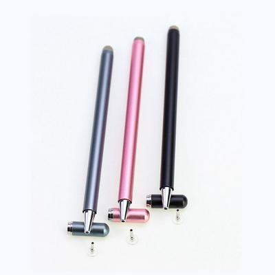JD02 Universal Magnetic Pen Cap Pan Head + Fiber Cloth 2 in 1 Stylus Pen for Smart Tablets and Mobile Phones