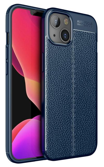 For iPhone 13 mini Lychee Pattern Shock Absorption Anti-drop Business Soft TPU Back Cover Case