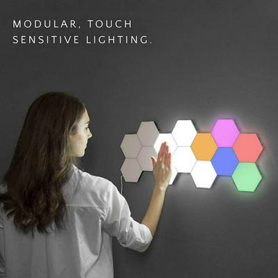 Quantum Light Touch Sensor Colorful Night LED Hexagonal Modular Wall Atmosphere Lamp