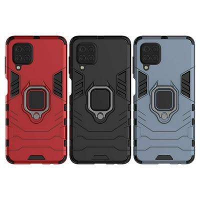 For Samsung Galaxy F22 4G Black Panther 2 in 1 Detachable Magnetic Attraction Shockproof with Stand Hard PC + Soft TPU Back Cover Case