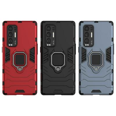 For Oppo Reno5 Pro+ 5G Black Panther 2 in 1 Detachable Magnetic Attraction Shockproof with Stand Hard PC + Soft TPU Back Cover Case