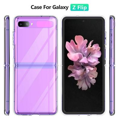 For Samsung Galaxy Z Flip Simple All-inclusive Clear Crystal PC +TPU Shockproof Case 