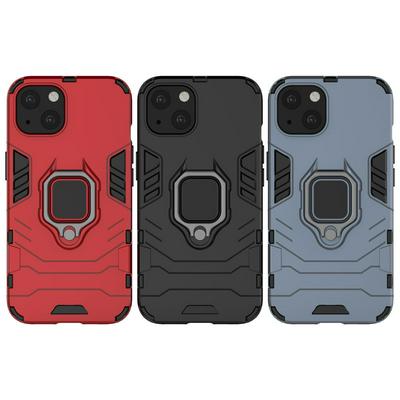 For iPhone 13 Black Panther 2 in 1 Detachable Magnetic Attraction Shockproof with Stand Hard PC + Soft TPU Back Cover Case