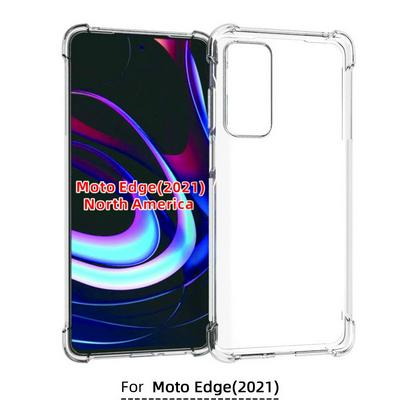 Anti-Fingerprint Non-Slip Waterproof Four Corners Shockproof Transparent Soft TPU Back Cover Protective Case for Motorola Edge (2021)