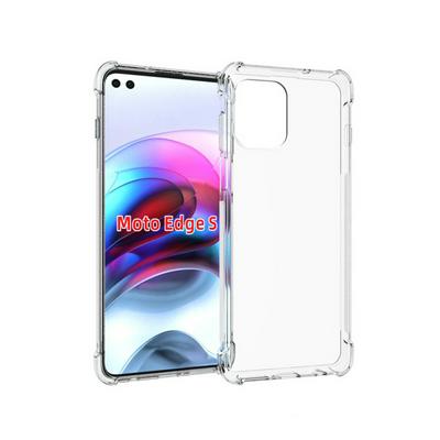 Anti-Fingerprint Non-Slip Waterproof Four Corners Shockproof Transparent Soft TPU Back Cover Protective Case for Motorola Edge S