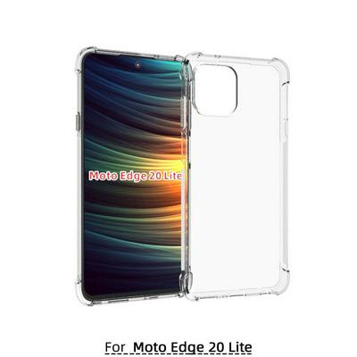 Anti-Fingerprint Non-Slip Waterproof Four Corners Shockproof Transparent Soft TPU Back Cover Protective Case for Motorola Edge 20 Lite
