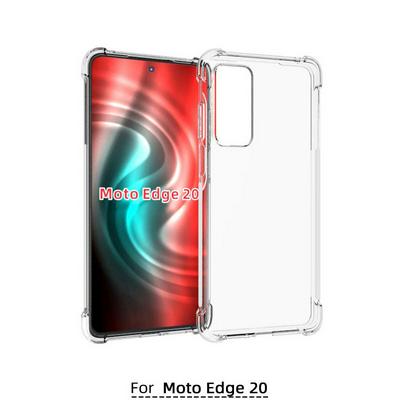 Anti-Fingerprint Non-Slip Waterproof Four Corners Shockproof Transparent Soft TPU Back Cover Protective Case for Motorola Edge 20