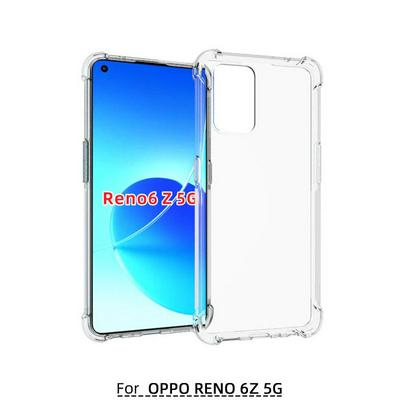 Anti-Fingerprint Non-Slip Waterproof Four Corners Shockproof Transparent Soft TPU Back Cover Protective Case for Oppo Reno6 Z