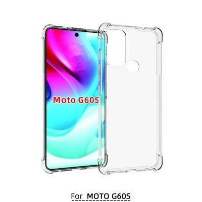 Anti-Fingerprint Non-Slip Waterproof Four Corners Shockproof Transparent Soft TPU Back Cover Protective Case for Motorola Moto G60S