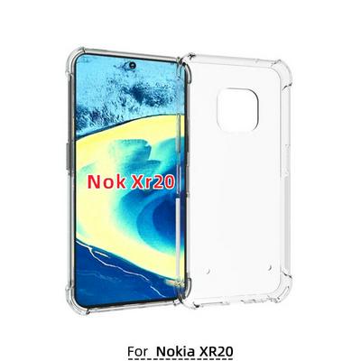 Anti-Fingerprint Non-Slip Waterproof Four Corners Shockproof Transparent Soft TPU Back Cover Protective Case for Nokia XR20