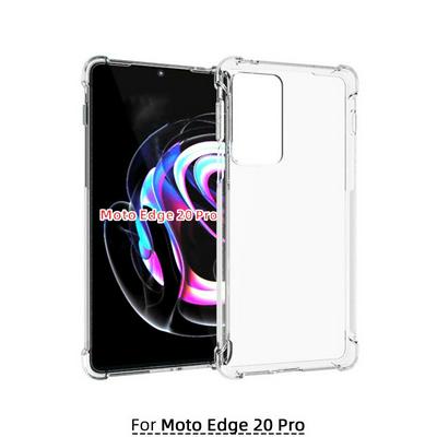 Anti-Fingerprint Non-Slip Waterproof Four Corners Shockproof Transparent Soft TPU Back Cover Protective Case for Motorola Edge 20 Pro