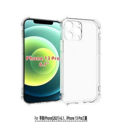 Fine hole  Anti-Fingerprint Non-Slip Waterproof Four Corners Shockproof Transparent Soft TPU Back Cover Protective Case for iPhone 13 Pro