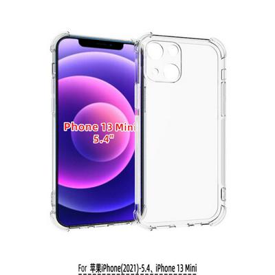 Fine hole  Anti-Fingerprint Non-Slip Waterproof Four Corners Shockproof Transparent Soft TPU Back Cover Protective Case for iPhone 13 mini