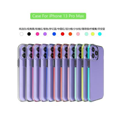 For iPhone 13 Pro Max Shockproof Scratch Resistant Double-color TPU Back Cover Case