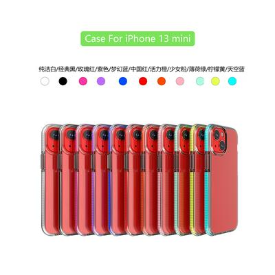 For iPhone 13 mini Shockproof Scratch Resistant Double-color TPU Back Cover Case