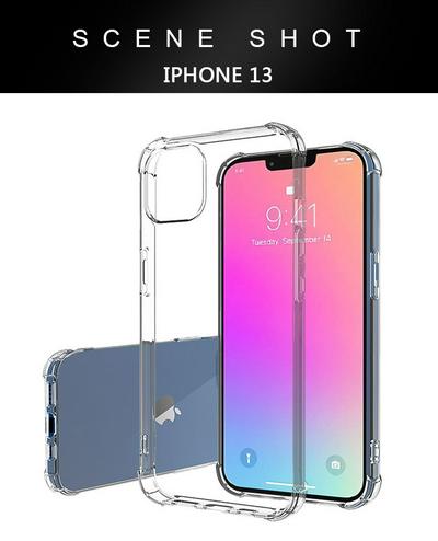 For iPhone 13 Four Corners Anti-drop Shock Absorption TPU Back Cover Case