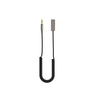 WIWU YP04 Car AUX Wireless Bluetooth Spring Audio Cable(Black) 