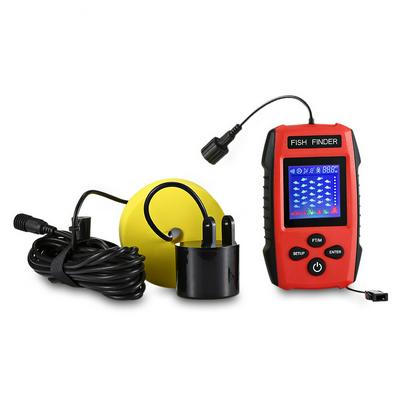 TL88C Fishing Sonar Fish Finder Alarm Sensor Transducer Fish Finders COLOR LCD Display IPX4 Waterproof 45 Degree Sonar Coverage