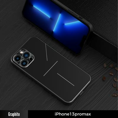 For iPhone 13 Pro Max Metal Three-wire Shell Wear-resistant Aluminum Alloy + TPU Back Cover Case