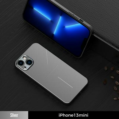 For iPhone 13 mini Metal Three-wire Shell Wear-resistant Aluminum Alloy + TPU Back Cover Case