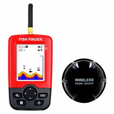 XJ01 Free Shipping Hot Sale Alarm 100M Portable Sonar LCD Wireless Fish Finder Fishing lure Echo Sounder Fishing Finder fishfinder