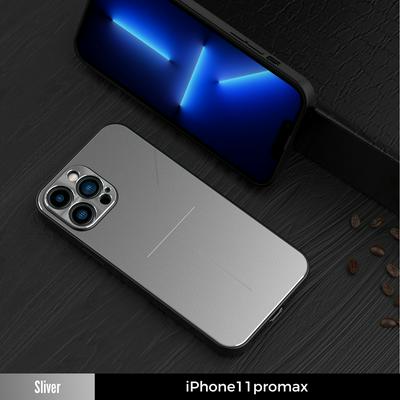 For iPhone 11 Pro Max(6.5) Metal Three-wire Shell Wear-resistant Aluminum Alloy + TPU Back Cover Case