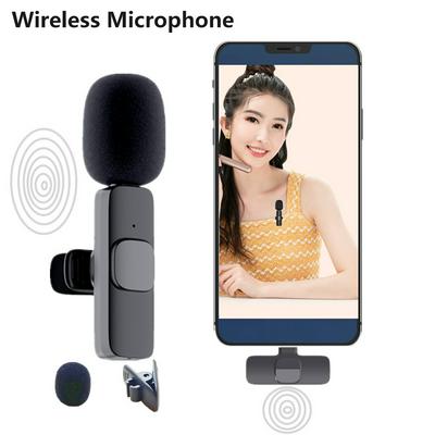Wireless Lavalier Microphone Portable Audio Video Recording Mic for iPhone Android Mobile Phone Live Game