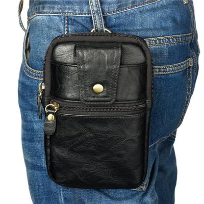 6.45 Inch Universal Waist Bag Waterproof  PU Leather Case Earphone Holder with Belt Clip for iPhone Samsung Cellphones 