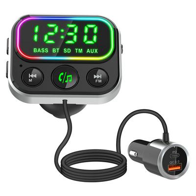 BC79 Car Bluetooth-compatible 5.0 FM Transmitter Handsfree Auto MP3 Player PD18W + QC3.0 Dual USB Fast Charger Car Kit