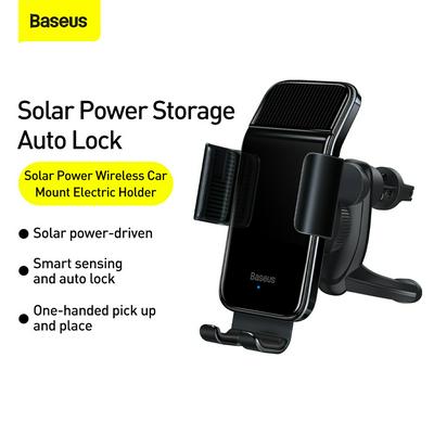 Baseus Smart Solar Power Wireless Car Mount Electric Holder