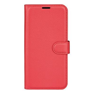 For Motorola Moto G71 5G Solid Color Scratch Resistant Folio Flip Leather Case with Stand and Card Slots Function