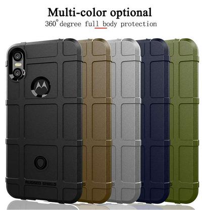 For Motorola One (P30 Play) Rugged Shield Detachable Shockproof Frosted All-Inclusive Flexible TPU Cover Case 