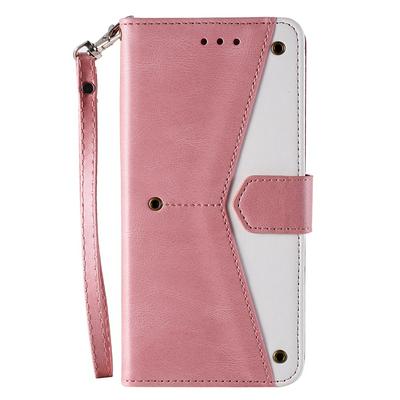 For Samsung Galaxy S22 Rivet Splicing Design Shockproof PU Leather Wallet Phone Case