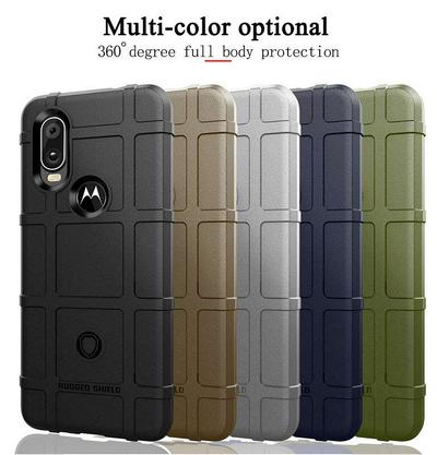For Motorola One Vision P50 Rugged Shield Detachable Shockproof Frosted All-Inclusive Flexible TPU Cover Case 