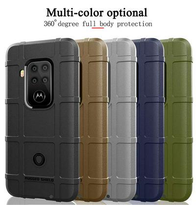 For Motorola One Pro Rugged Shield Detachable Shockproof Frosted All-Inclusive Flexible TPU Cover Case 