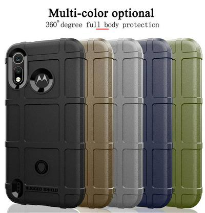 For Motorola One Power 2 Rugged Shield Detachable Shockproof Frosted All-Inclusive Flexible TPU Cover Case 