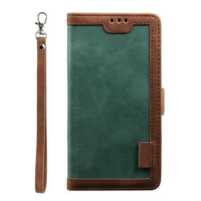 For iPhone 13 Pro Retro Splice Case Scratch-resistant PU Leather Phone Cover