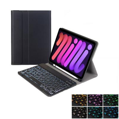A06BS suitable for tablet iPad mini 6 ultra-thin backlit Bluetooth keyboard leather case with pen slot