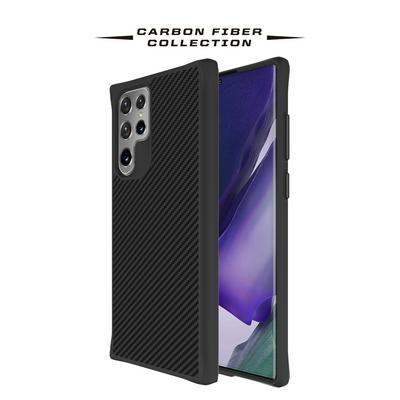 For Samsung Galaxy S22 Ultra Carbon Fiber Texture Shockproof and Scratchproof Hard PC+TPU Phone Case