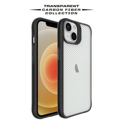 For iPhone 13 Carbon Fiber Texture Shockproof and Scratchproof Hard PC+TPU Phone Case
