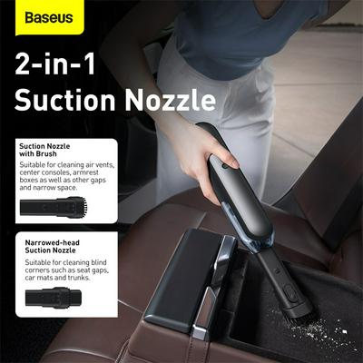 Baseus 4000Pa Car Vacuum Cleaner A1 Wireless Vacuum with LED Light for Home PC Cleaning Portable Handheld Auto Vacuum Cleaner