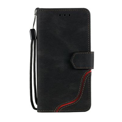 For Samsung Galaxy S22 Tricolor Splicing Flip Case Shockproof PU Leather Wallet Phone Cover
