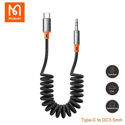 Mcdodo Type C to 3.5mm Jack male Stereo Audio Aux Coiled Cable Speaker headphone Adapter Car connection for Huawei Xiaomi iPod