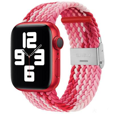 Nylon Braid One Buckle Replacement Watchband For Apple Watch Series 7 6 SE 5 4 3 2 1 （45mm 44mm 42mm 41mm 40mm 38mm）