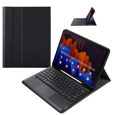 A970B-A For Samsung Tab S7 FE T730/T736 & S7 Plus T970/T975 Pen slot touch backlight Bluetooth keyboard leather case