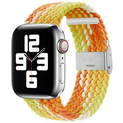 Nylon Braid One Buckle Replacement Watchband For Apple Watch Series 7 6 SE 5 4 3 2 1 （45mm 44mm 42mm 41mm 40mm 38mm）