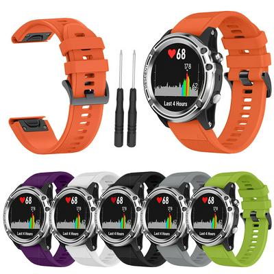 Suitable for Garmin Fenix 5 / Approach S60 Smart Watch Silicone Strap Texture Universal Wristband 22mm （With screwdriver）