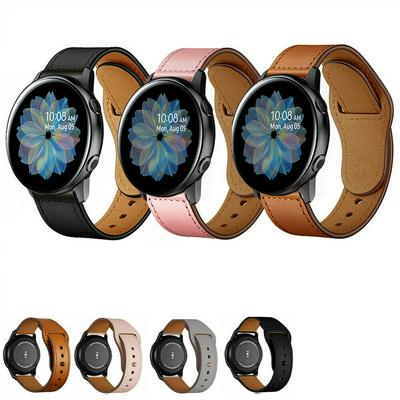Leather Band For Samsung Galaxy watch 3 Active 2 strap Gear S3 Frontier 20/22mm bracelet Huawei GT/2/Pro Galaxy watch 4 44mm 46mm