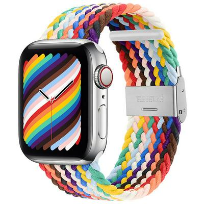 Nylon Braid One Buckle Replacement Watchband For Apple Watch Series 7 6 SE 5 4 3 2 1 （45mm 44mm 42mm 41mm 40mm 38mm）