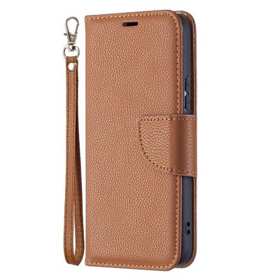For Samsung Galaxy S22 Plus Solid Color Lychee Pattern Flip Leather Case with Card Slots & Stand Function